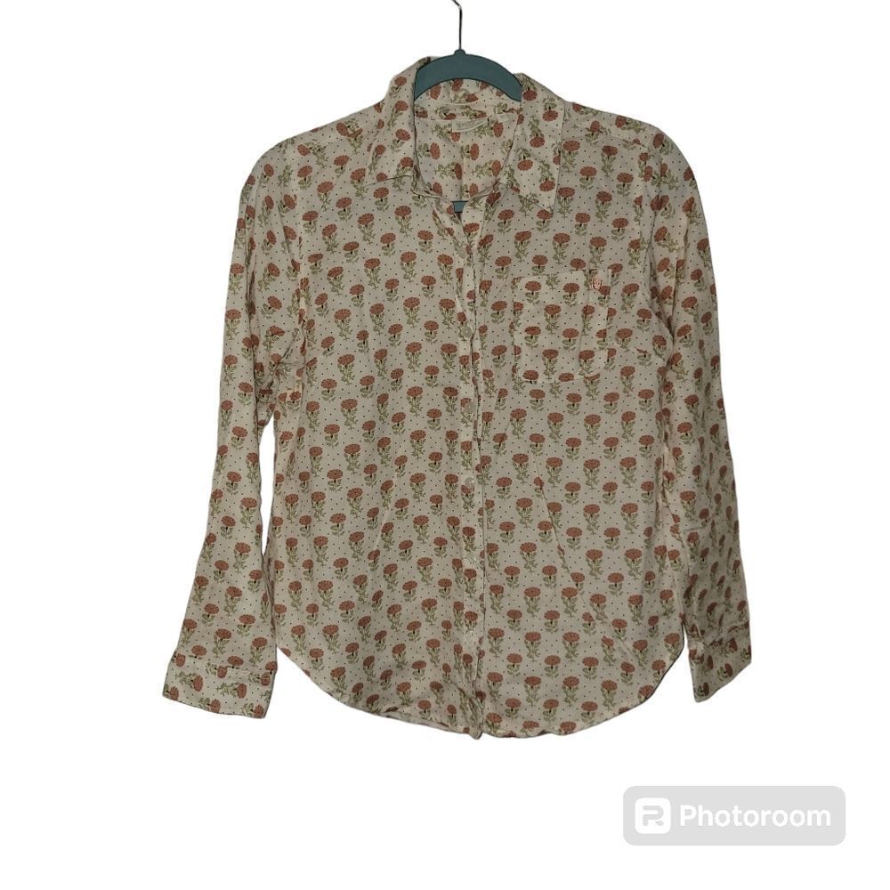 Spartina blouse lois shirt jones hundred mums dew sizes small